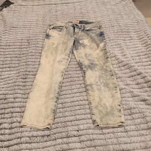 Distressed stonewash Current Elliott skinny jeans size 26.